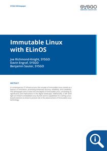Immutable Linux with ELinOS